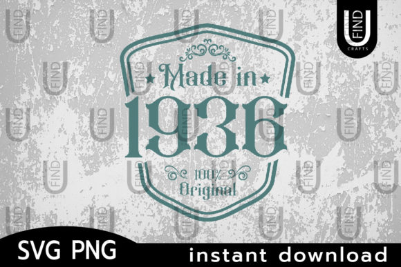 Made in 1936 Svg, Birthday Svg Label
