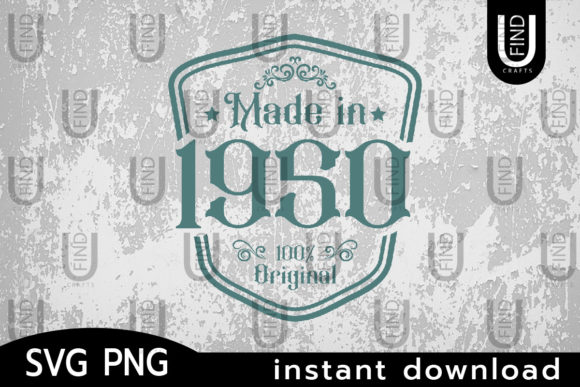 Made in 1950 Svg, Birthday Svg Label