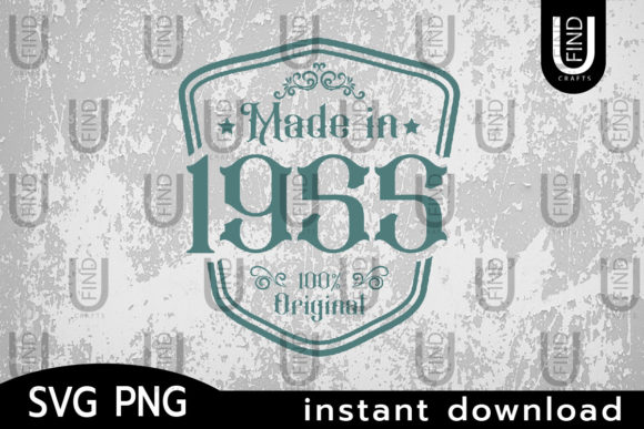 Made in 1955 Svg, Birthday Svg Label