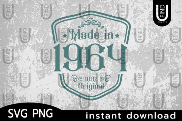 Made in 1964 Svg, Birthday Svg